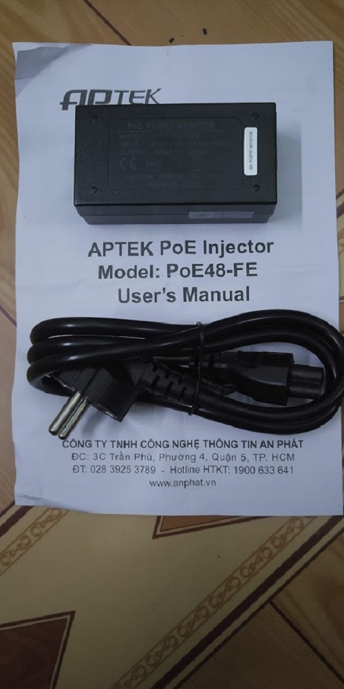 Adapter APTEK AP-POE 48-FE - Hàng chính hãng