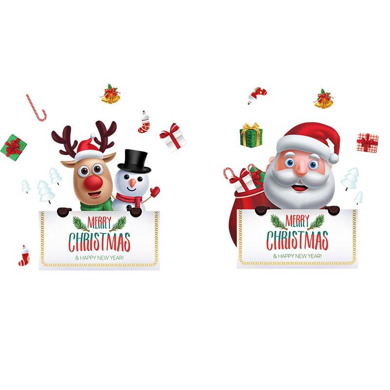 Decal trang trí cửa chào Noel 01