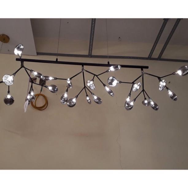 Đèn thả bàn ăn tô điểm hera lá khói- đang sở hữu bóng led g4 DT