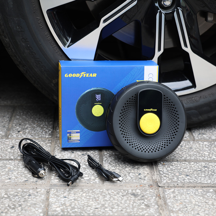 Máy Bơm Lốp Ô Tô Không Dây Tích Điện Tự Ngắt Đa Năng GOODYEAR GY -2252