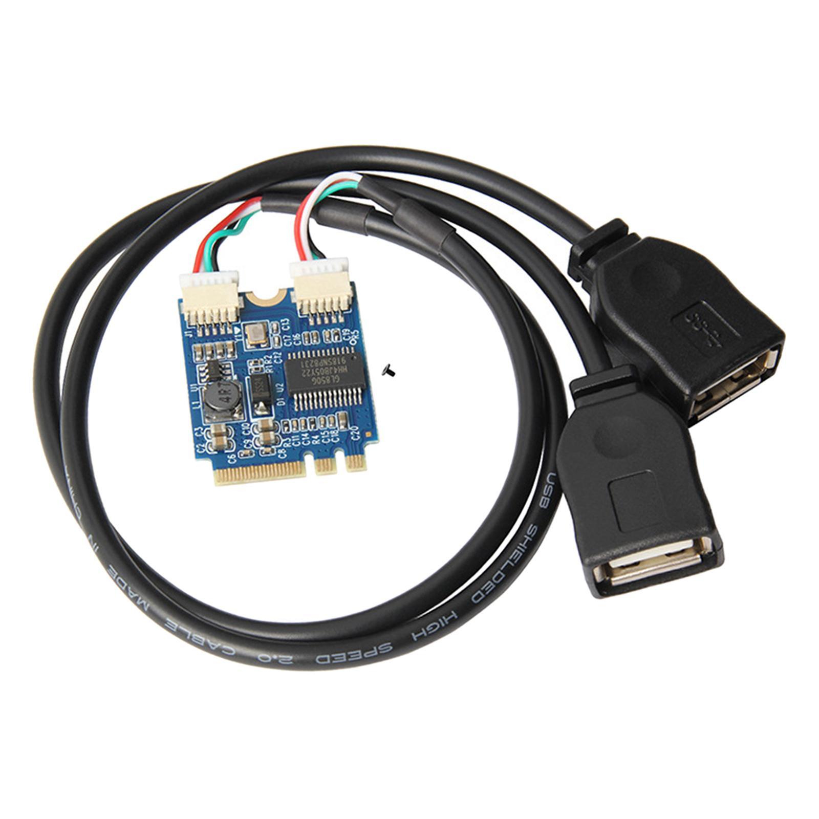 M.2 A/  to Dual USB 2.0 Cable Durable High Speed Portable High-Quality