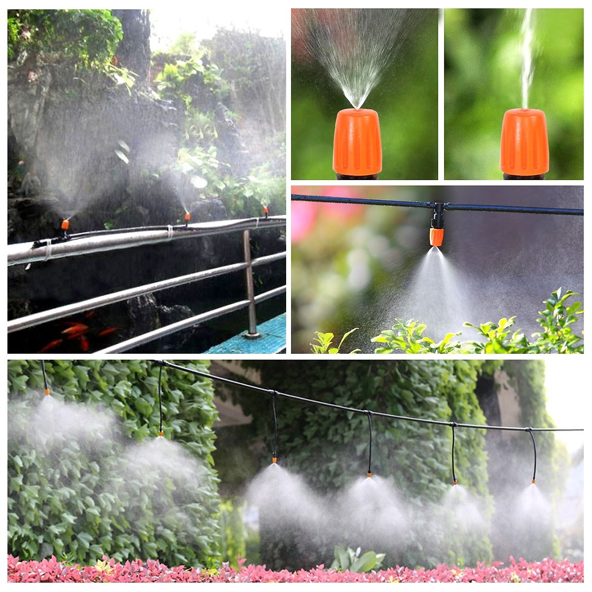 Bộ KIT tưới cây 2 trong 1 phun sương kết hợp nhỏ giọt