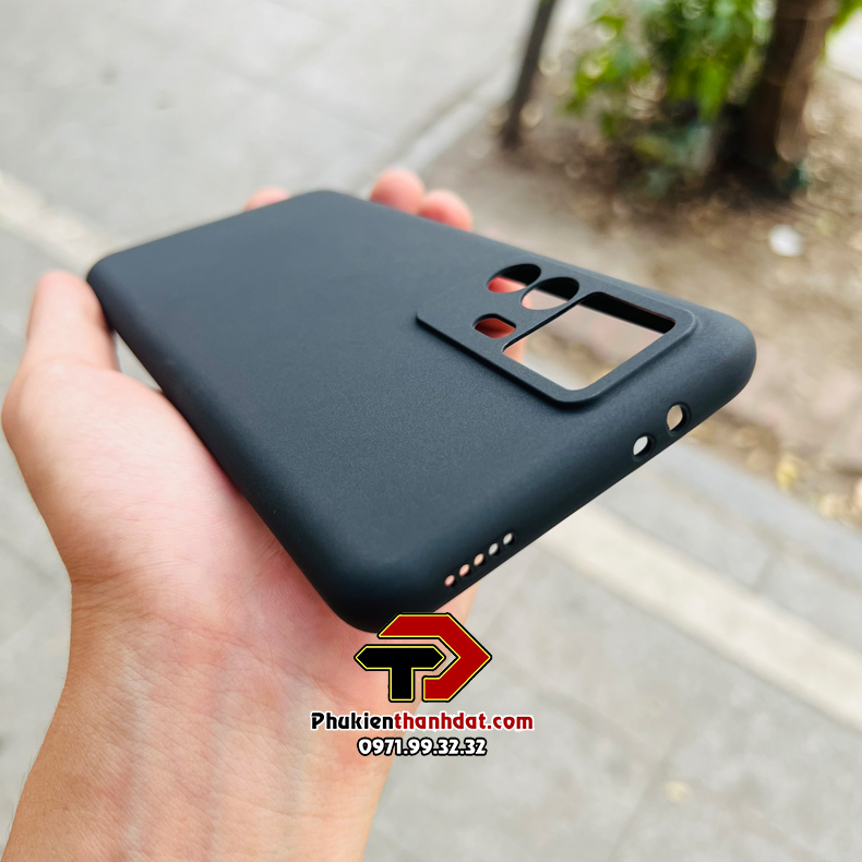 Ốp lưng cho Xiaomi 12T Pro dẻo màu đen bảo vệ camera sau, chống bám vân tay