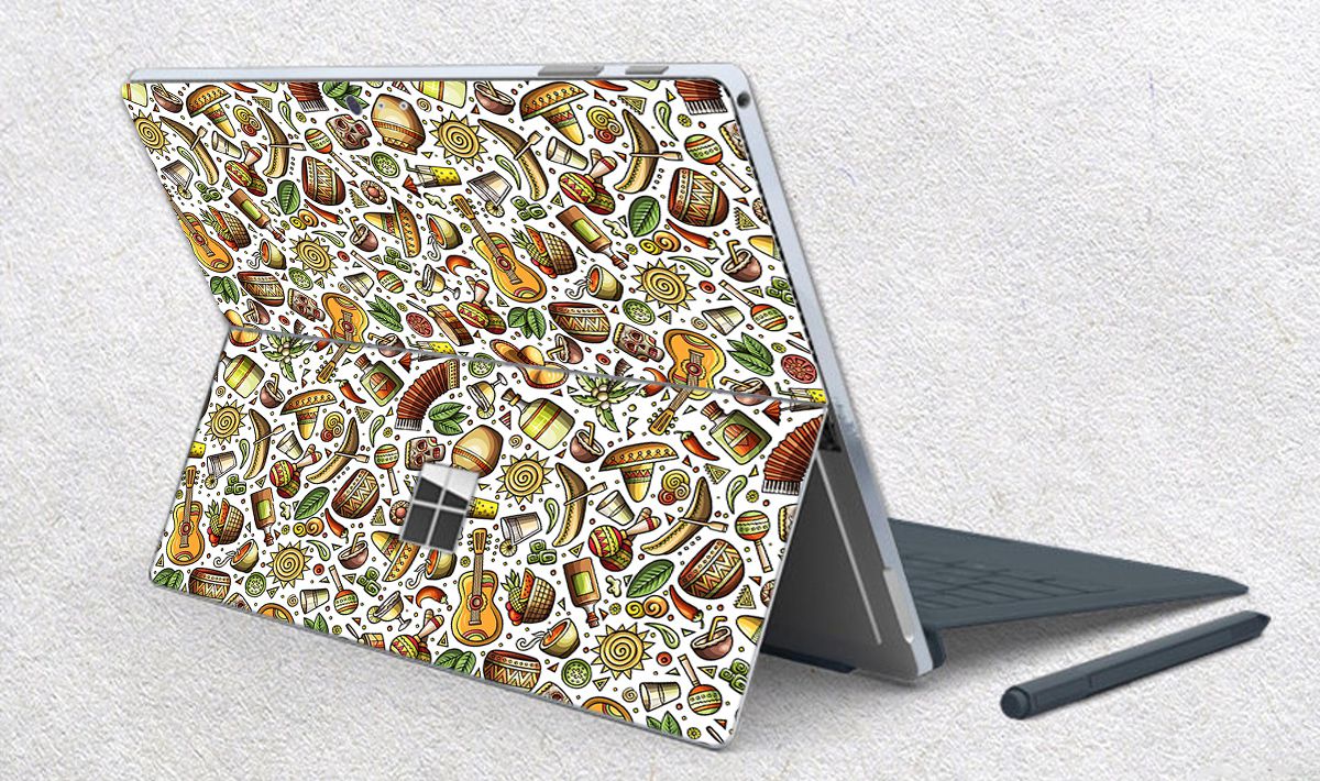 Skin dán hình Hoa văn sticker x12 cho Surface Go, Pro 2, Pro 3, Pro 4, Pro 5, Pro 6, Pro 7, Pro X