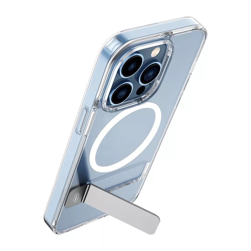 Ốp Wiwu Aurora Series Phone Case KCC-106 Dành Cho Iphone Hỗ Trợ Sạc từ Tính Không Dây, Có Giá Đỡ Di Động- Hàng Chính Hãng