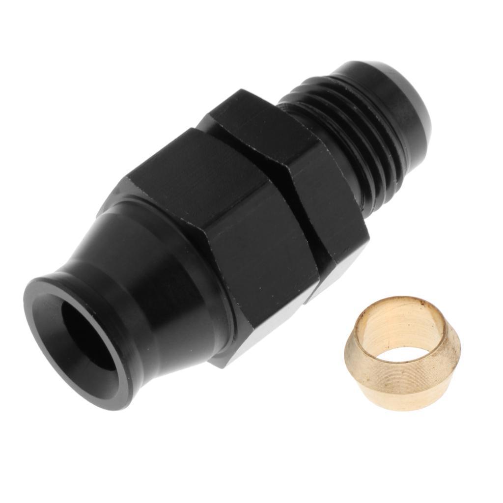 6-12pack 6AN  Male to 5/16" 8mm Fuel Hose Line Tube Straight Fitting Adapter