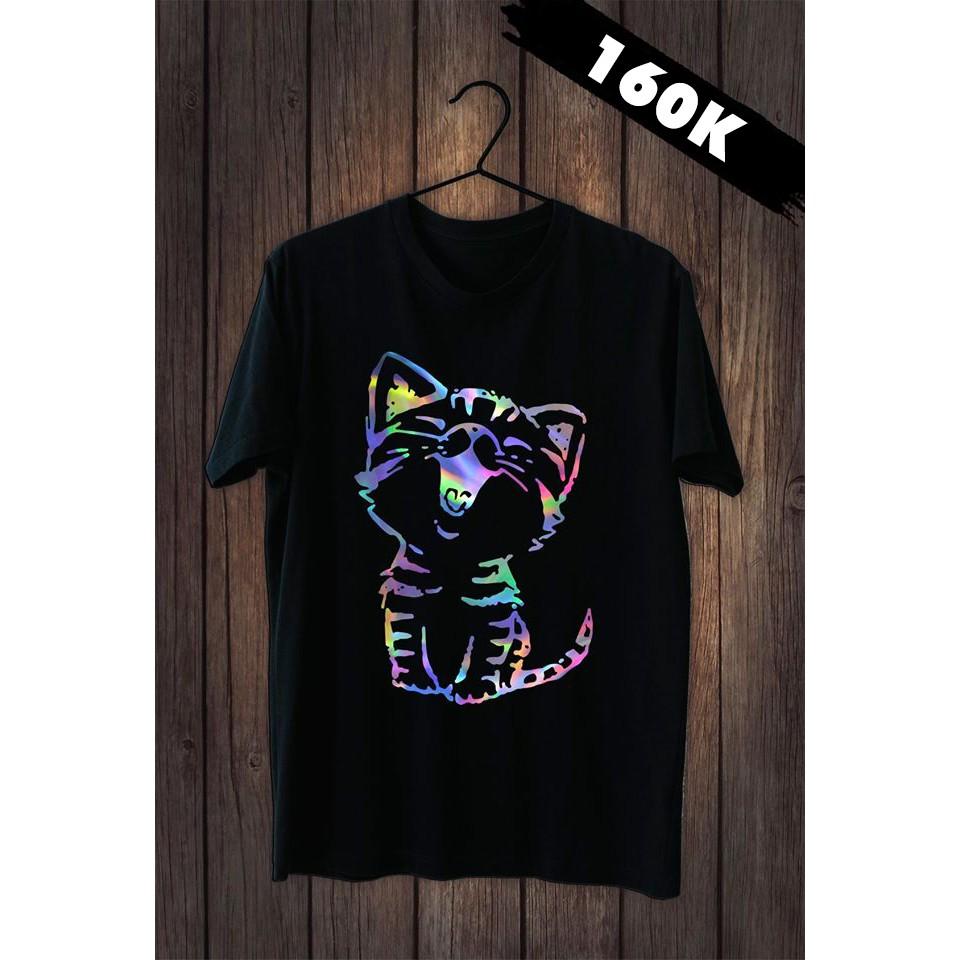 Áo Tay Lỡ Unisex Phản Quang Đa Sắc Form Rộng Vải Mịn Đủ size - Mèo Bự