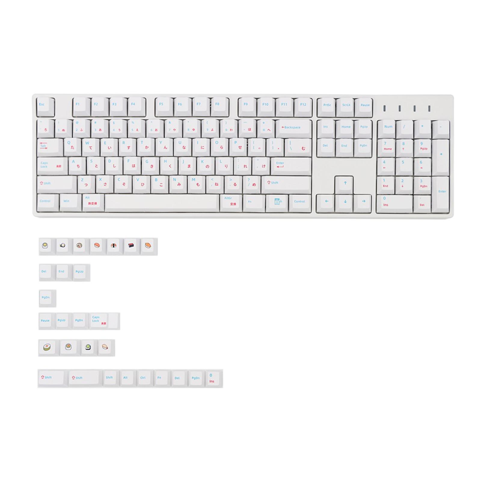 135 Keys Keycaps Japanese Sushi Keycaps Set DIY for Cherry Keyboard