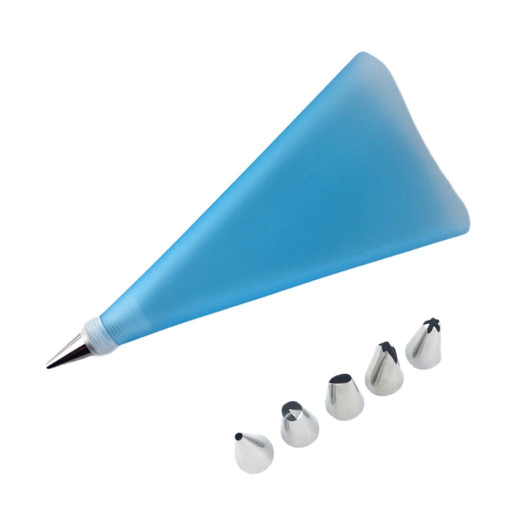 2Set Piping Pastry Bag Stainless Steel Nozzles Cake Decor DIY Tools Set