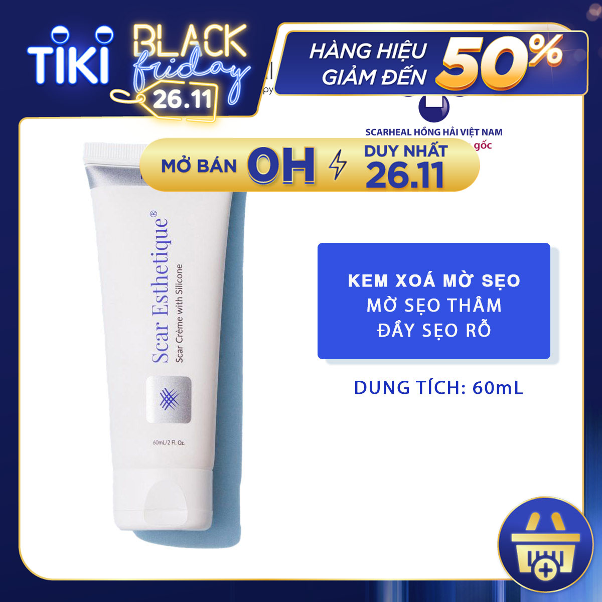 Kem Xóa Sẹo Thâm / Rỗ / Lõm Scar Esthetique Rejuvaskin 60ml