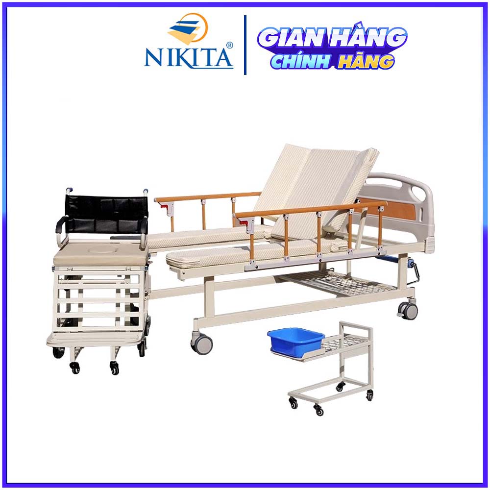 Giường bệnh Y tế tích hợp xe lăn, kèm các chức năng chăm sóc người bệnh - NIKITA DCN 09