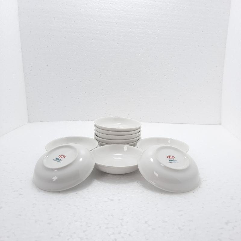 Combo 10 đĩa tương sứ trắng,,Set 10 dĩa tương sứ trắng