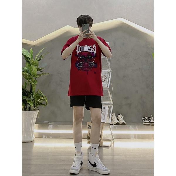 Áo thun tay lỡ áo cotton dày dặn cao cấp in nhiệt không không tróc