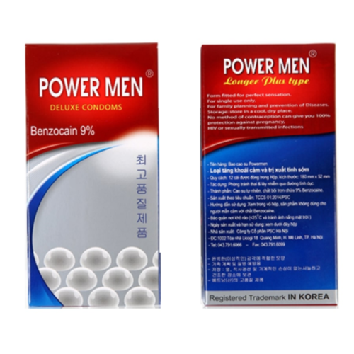 Bcs Có Gai Chống Xuất Tinh Sớm Power Men Deluxe Comdoms - Hàn Quốc