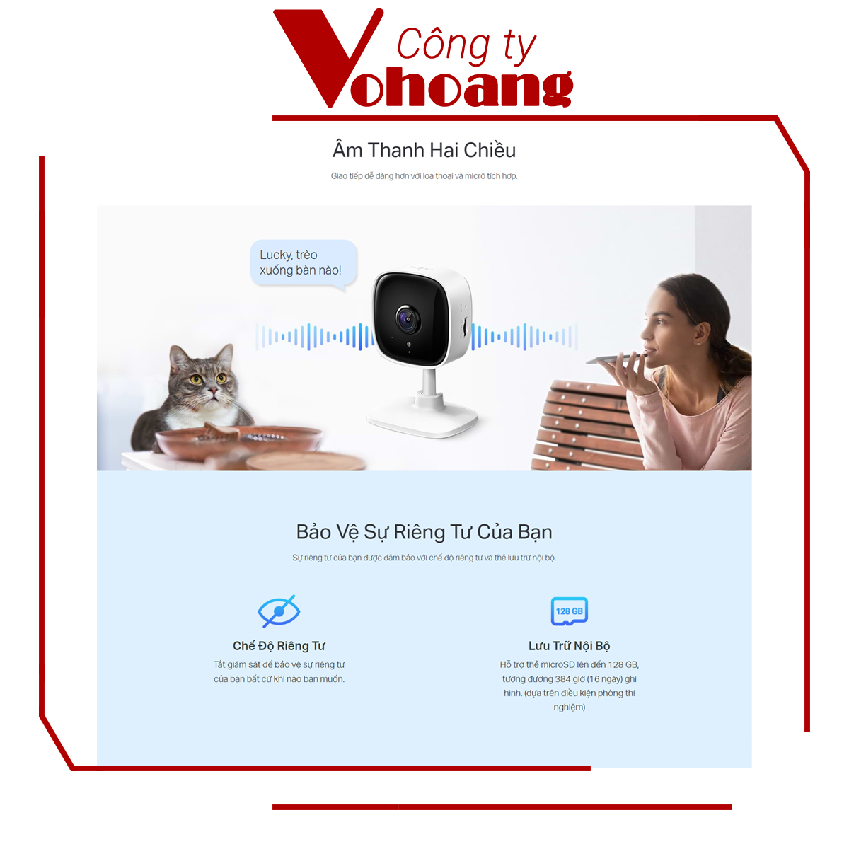Camera Wi-Fi TP-Link Tapo TC60 Độ Phân Giải FullHD 1080P - Hỗ Trợ Hệ Thống Báo Động - Tích Hợp Micro Đàm Thoại - Hàng Chính Hãng