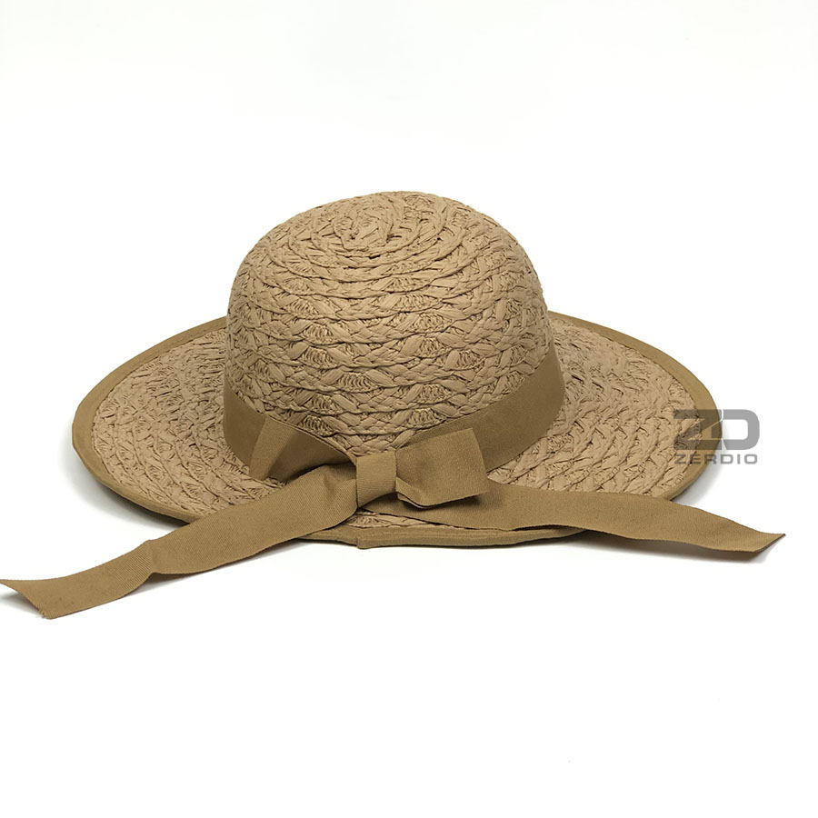 Mũ Cói Bé Gái, Nón Đi Biển Rộng Vành Phong Cách Hàn Quốc MCTE02