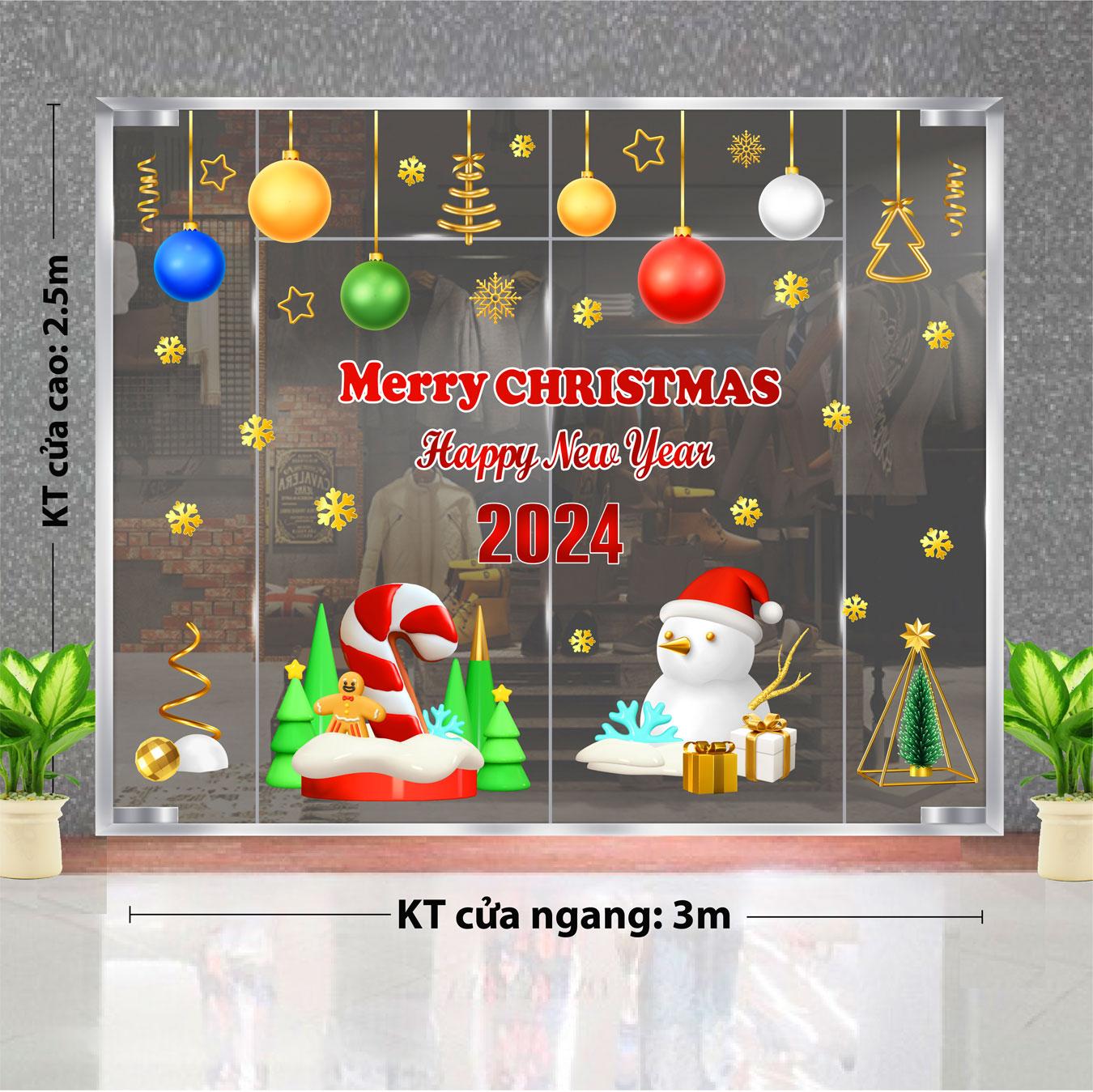 Decal trang trí NOEL 2024 combo số 87