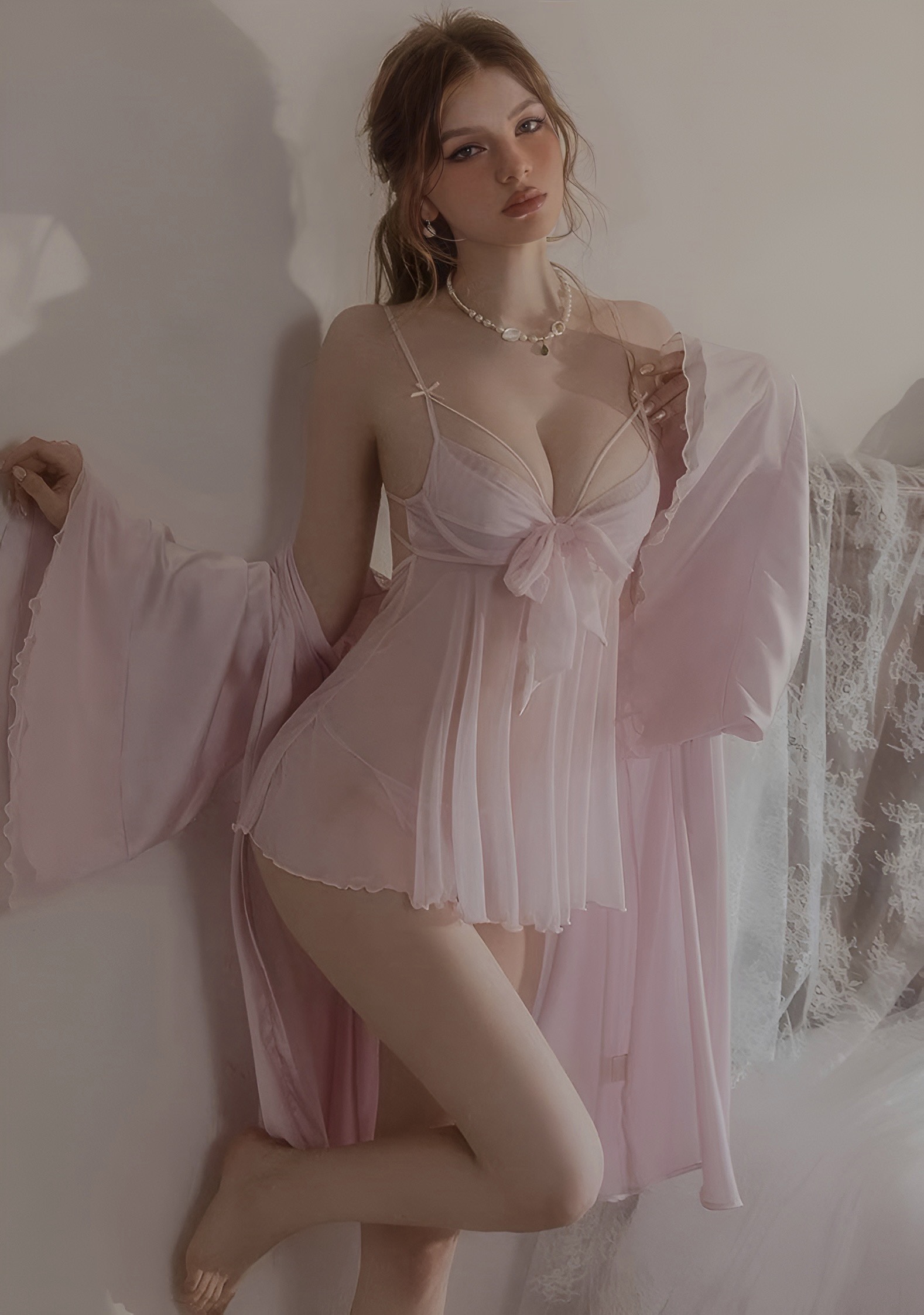 Váy Ngủ Ngọt Ngào Nữ Tính (Không kèm áo choàng) - B.Lingerie