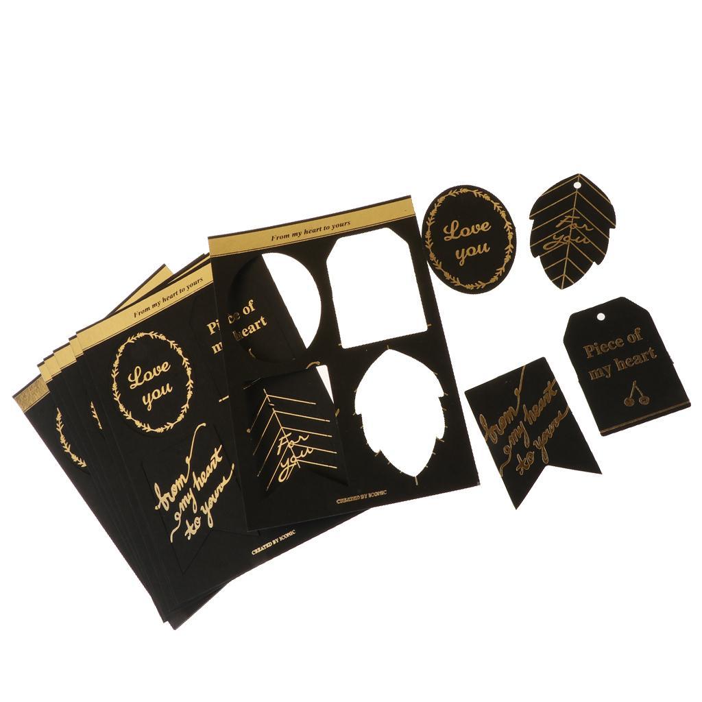 12 x 4pcs Paper Gift Tags WIshes Cards Bookmark Note DIY Decoration