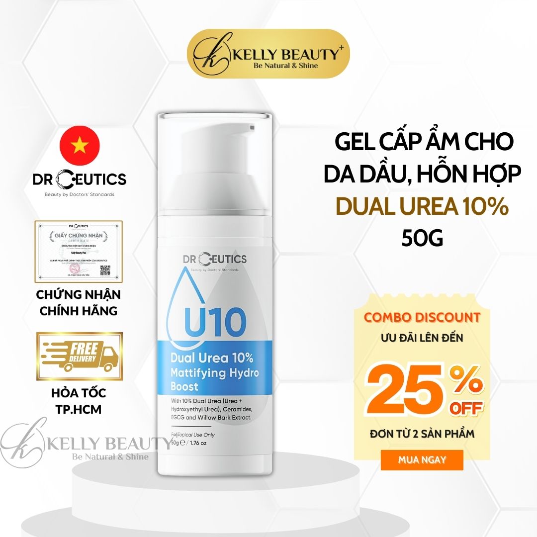 Gel Cấp Ẩm DrCeutics Dual Urea 10% Mattifying Hydro Boost | Kelly Beauty