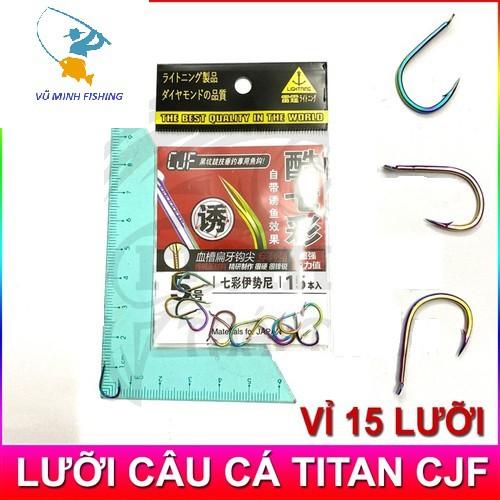 Lưỡi câu cá Titan 7 màu có ngạnh siêu cứng, siêu bén CJF