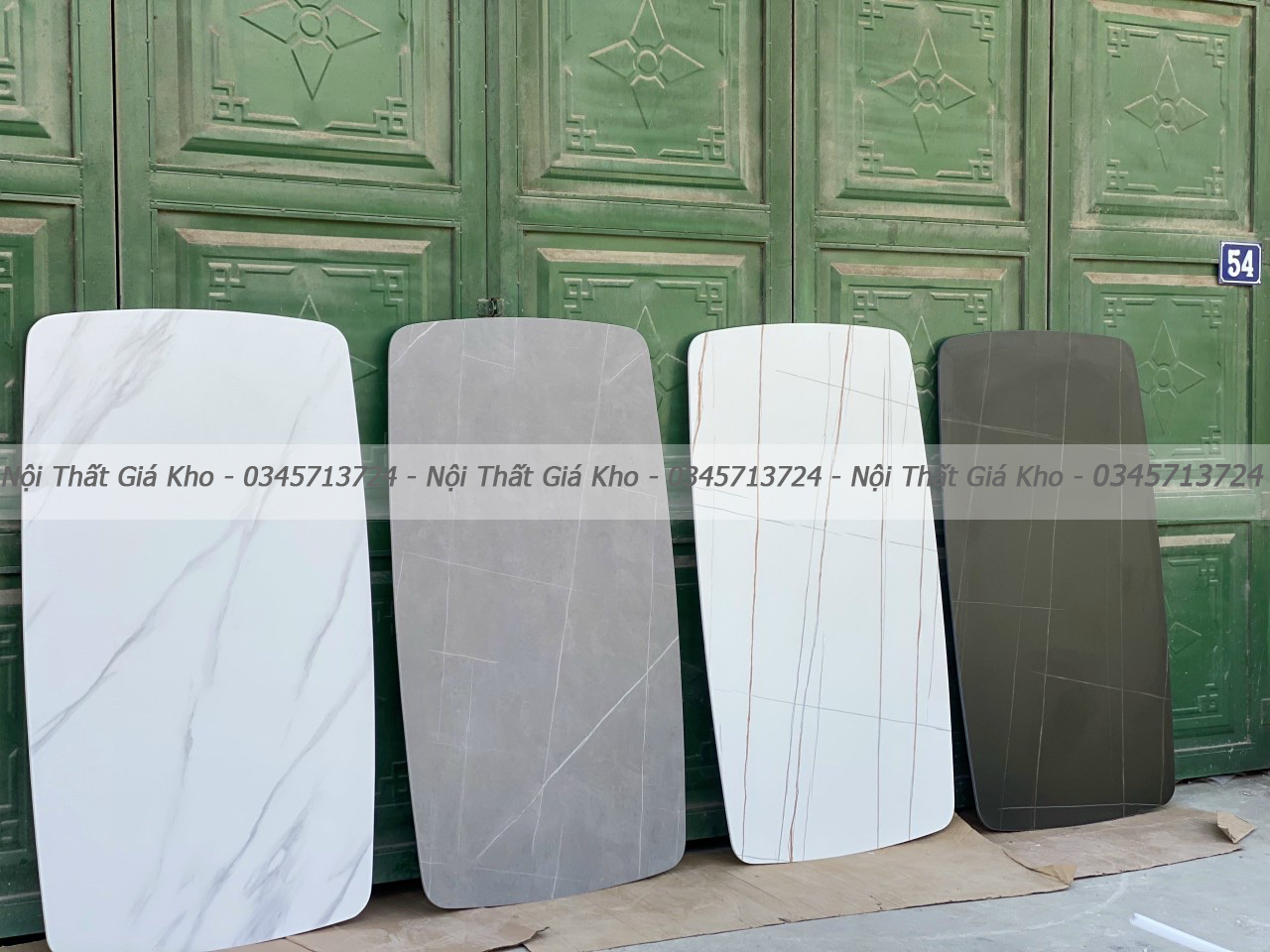 Bộ bàn ăn mặt đá phiến Ceramic kết hợp ghế Venus trám