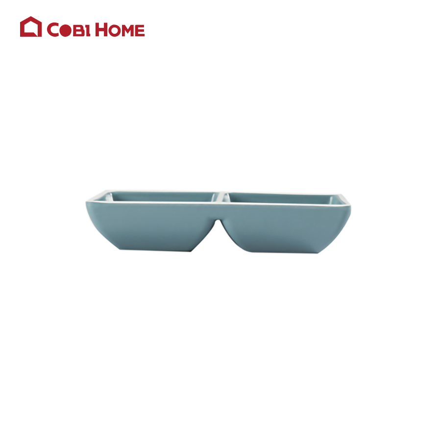 Chén chấm vuông bằng melamine màu xanh