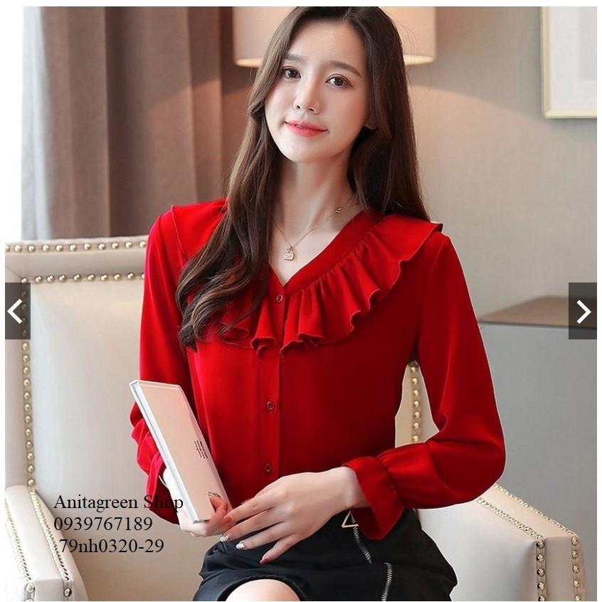 79nh0320-ÁO SƠ MI VOAN BÈO 2 MÀU s-6xl