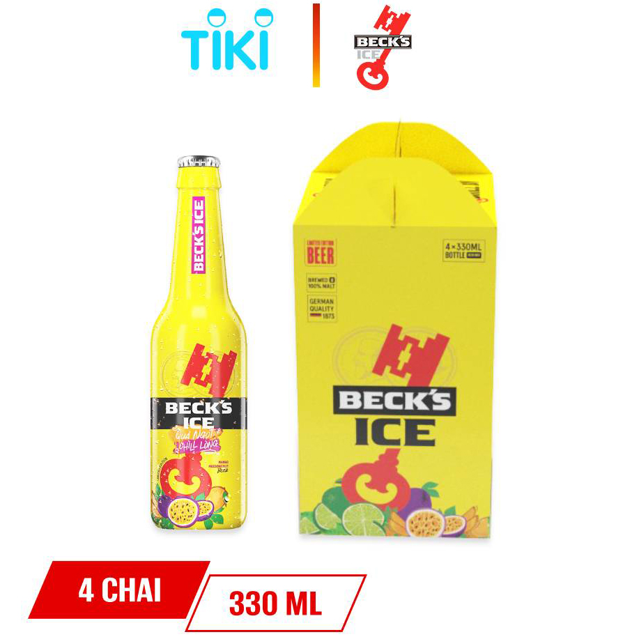 Lốc 4 Chai Bia Beck’s Ice Phiên Bản Giới Hạn (330ml / Chai)