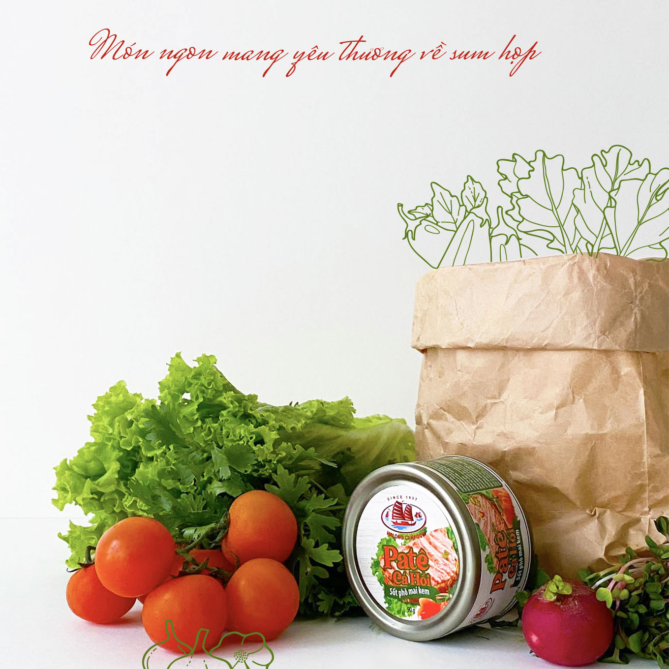 Pate cá hồi sốt phô mai kem Hạ Long - 90g