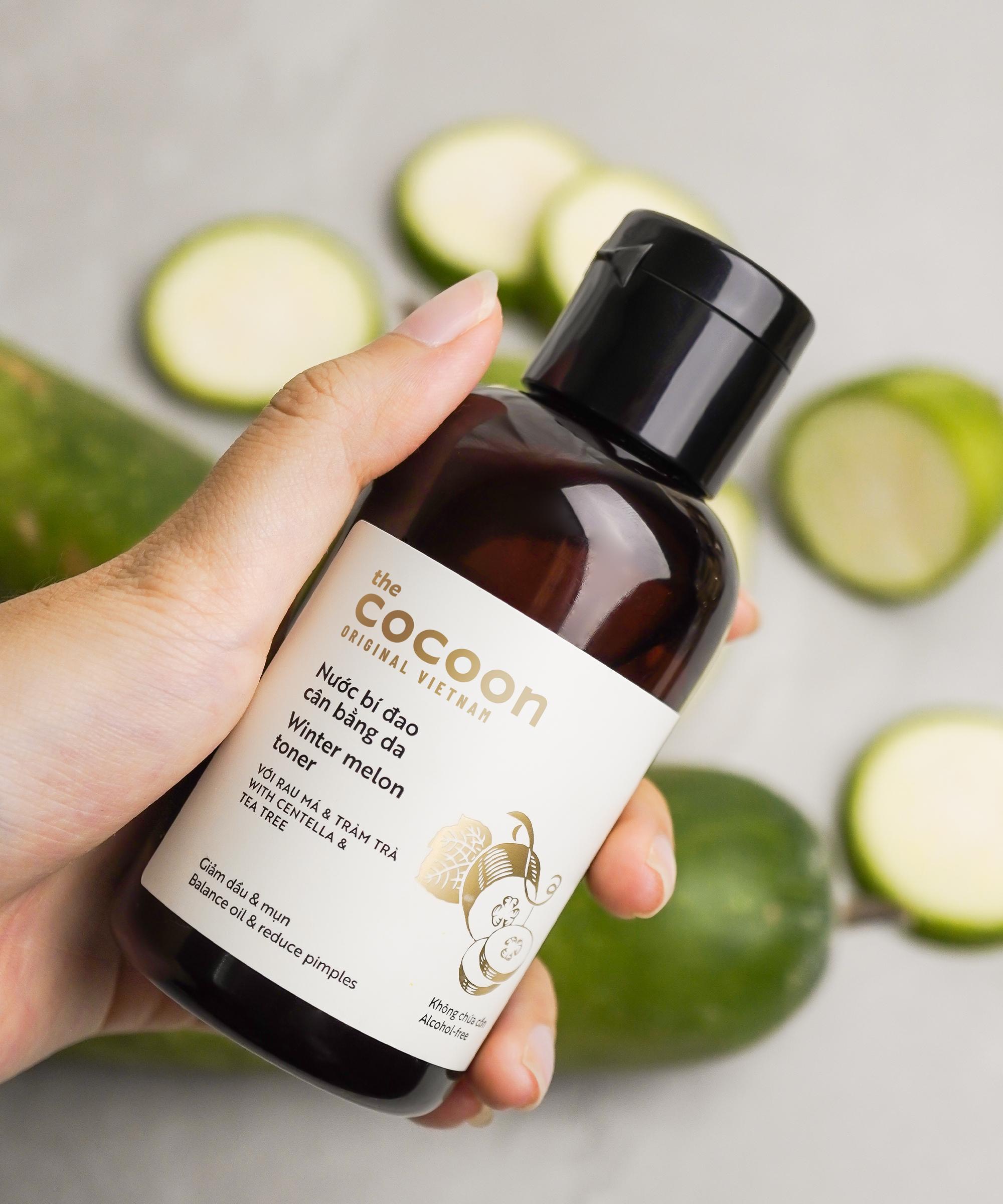 Combo Toner bí đao cân bằng da cocoon 140ml + Nước dưỡng tóc tinh dầu bưởi Pomelo Cocoon 140ml