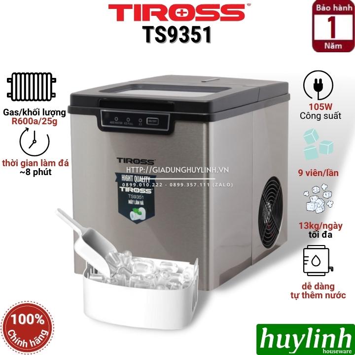 Máy làm đá viên gia đình Tiross TS9351 - 13kg/ngày - Hàng chính hãng