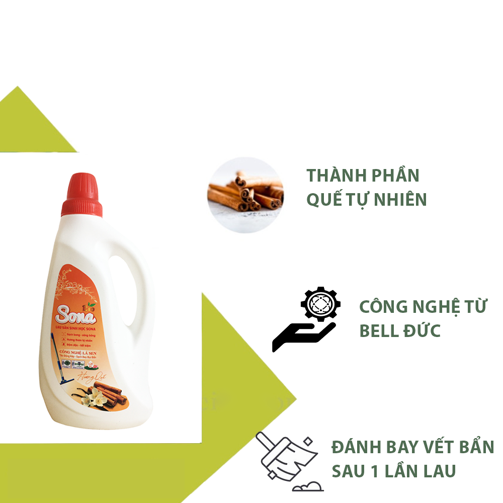 Nước lau nhà hương Chanh Sả &amp; Quế 1.25kg hữu cơ lau sàn sạch bong ngát hương thơm nước lau sàn