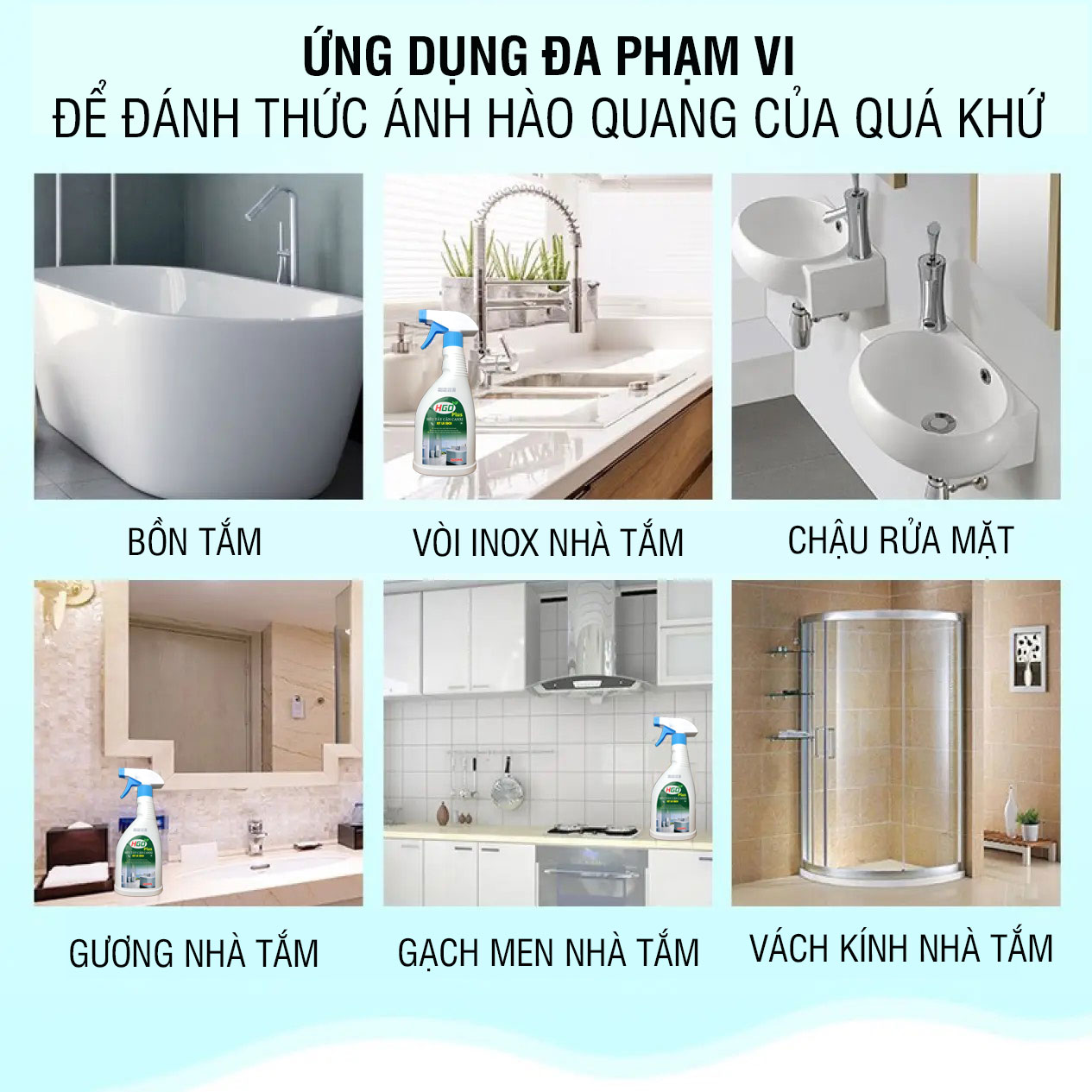 Tẩy cặn canxi + tẩy dầu mỡ + bột thông cống HGO-NEW3 tiết kiệm 30%