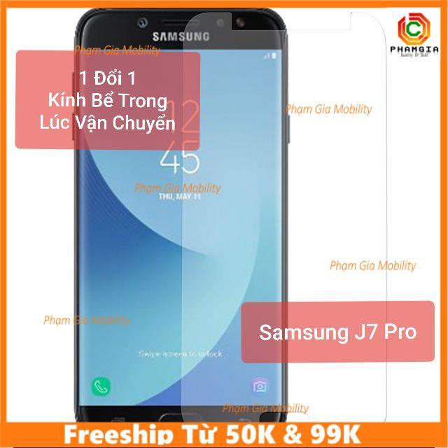 Kính cường lực cho Samsung J7 Pro/J730 nano dẻo siêu trong, chống bể tặng miễn phí phụ kiện