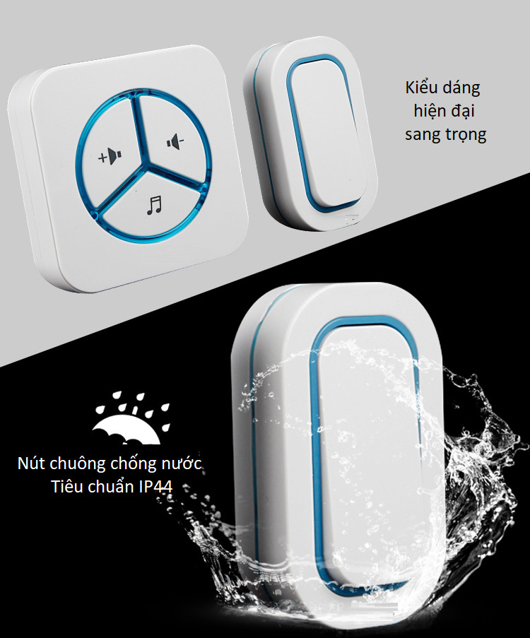Chuông cửa không dây chống nước Model 9909