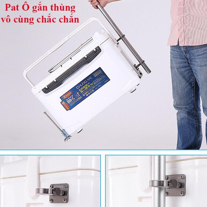 Pat Ô, Dù Câu Cá CHIXUAN Hợp Kim Nhôm Magie Cao Cấp Gắn Thùng Tiện Lợi