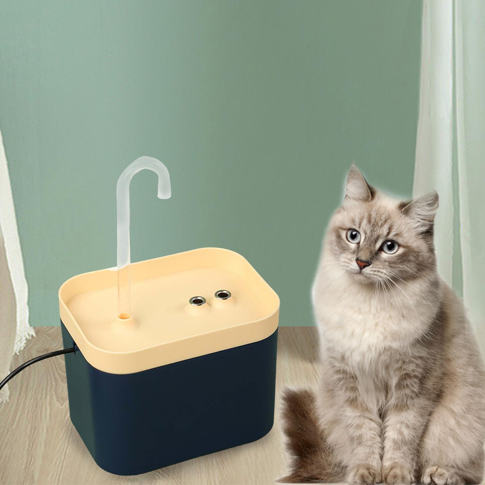 Automatic Dispenser Dog Drinking Bowl Cat Water Fountain Dark Blue