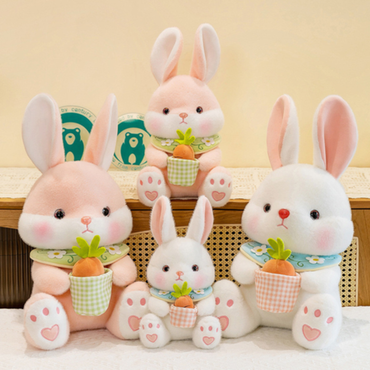 Đồ chơi thú bông hình thỏ cầm cà rốt 22cm M1-05