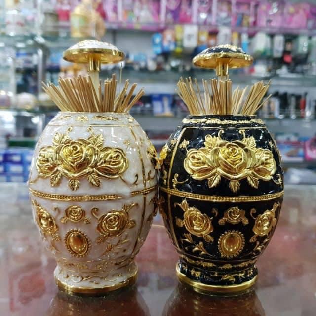 Ống đựng tăm hoàng gia hợp kim cao cấp