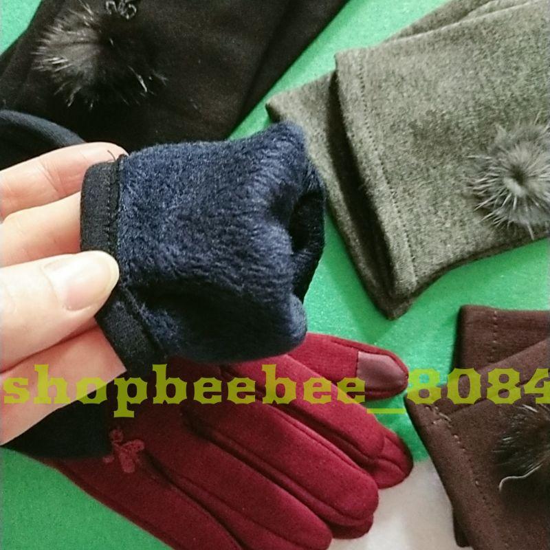 Găng tay nữ cảm ứng lót nỉ siêu ấm mùa đông