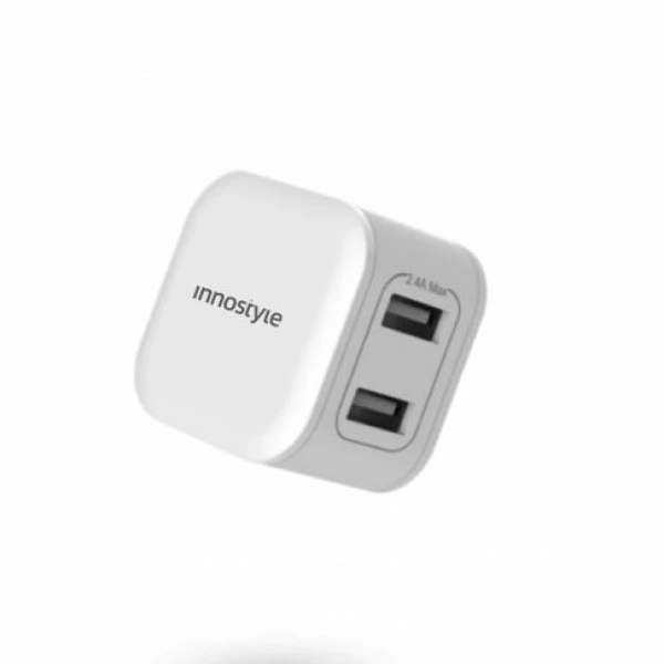 Cốc sạc Innostyle 2 cổng 12W USB-A Minigo 2 Smart Charging Ai - 2021 Hàng chính hãng