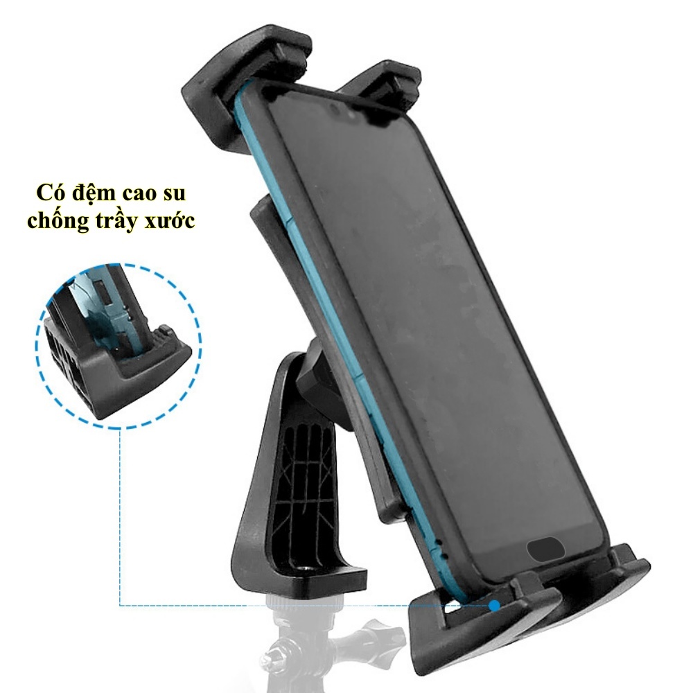 Kẹp máy tính bảng loại lớn trục xoay 360 độ gắn tripod chuẩn 1/4" kẹp máy lớn đến 12.9inch - Hàng chính hãng SmileBox