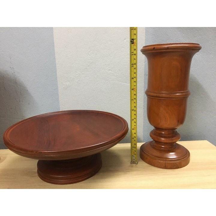 Mâm quả thờ gỗ gụ đường kính 30 cm