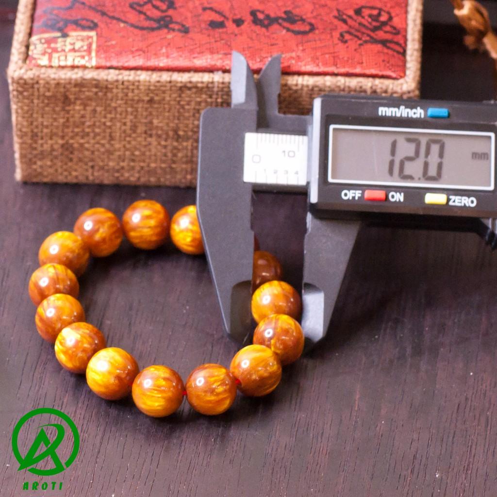 Vòng phong thủy gỗ hải liễu 12 ly - Hợp mệnh Kim - Thủy - Mộc V204-12-Kèm Vòng Gỗ Bách Xanh