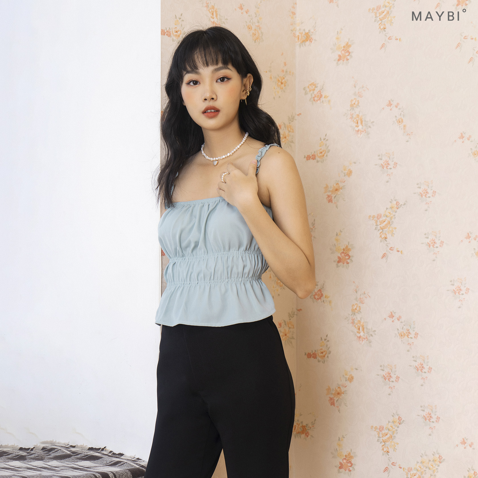 MAYBI - Quần tây đen cơ bản