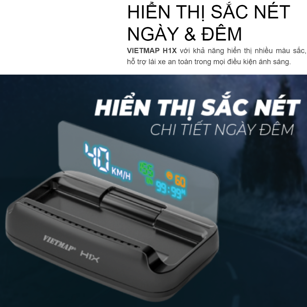 Màn Hình Hiển Thị HUD Vietmap H1X - Hàng Chính Hãng