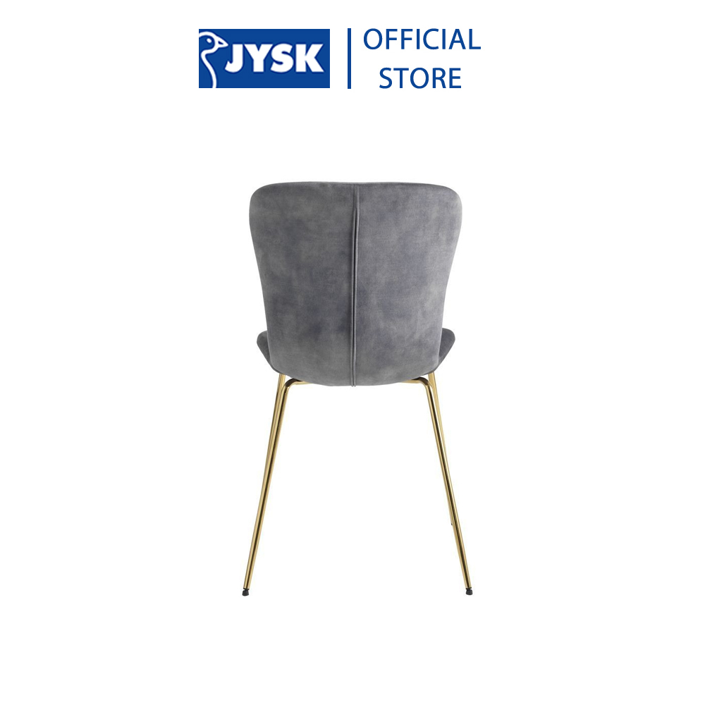 Ghế bàn ăn | JYSK Ejerslev | kim loại/polyester | vàng/ xám | R45xS56xC85cm