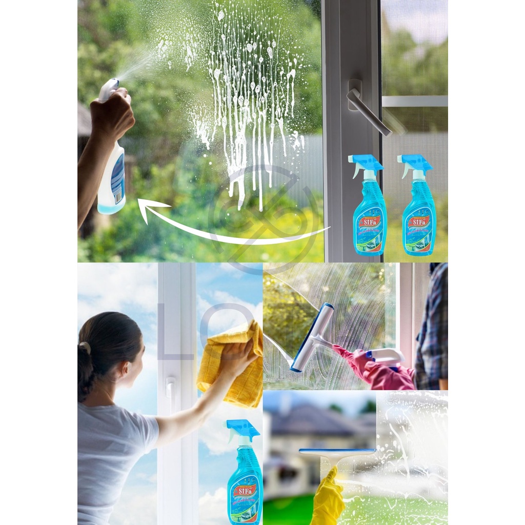 NƯỚC RỬA KÍNH SIFA 650ML, bình xịt tẩy rửa đa năng, vệ sinh nội thất nhà cửa bếp phòng tắm, lau chùi sạch hàng tốt rẻ