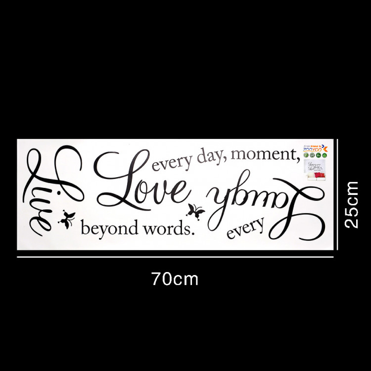 Decal dán tường chữ LOVE - LAUGH - LIVE Ý NGHĨA
